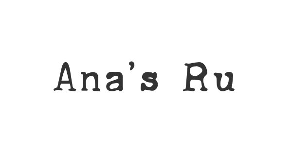 Ana’s Rusty Typewriter font thumb